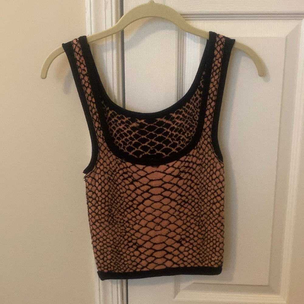 Patterned sparkly tank top